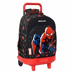 Skolväska med hjul Spiderman Hero Svart 33 X 45 X 22 cm