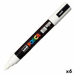 Tuschpennor POSCA PC-5M Vit (6 antal)