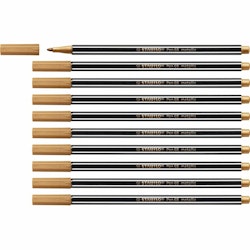 Tuschpennor Stabilo Pen 68 metallic Koppar (10 Delar)