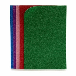 Eva-gummi Multicolour Glitter 65 x 0,2 x 45 cm (12 antal)