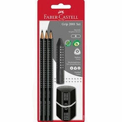 Set med pennor Faber-Castell Svart (5 antal) (10 antal)