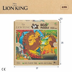 Barnpussel The Lion King Dubbelsidig 24 Delar 70 x 1,5 x 50 cm (12 antal)