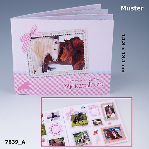 Stickersalbum med hästmotiv