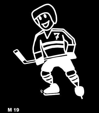 Man spelar ishockey – Funky Family – dekaler i unika karaktärer