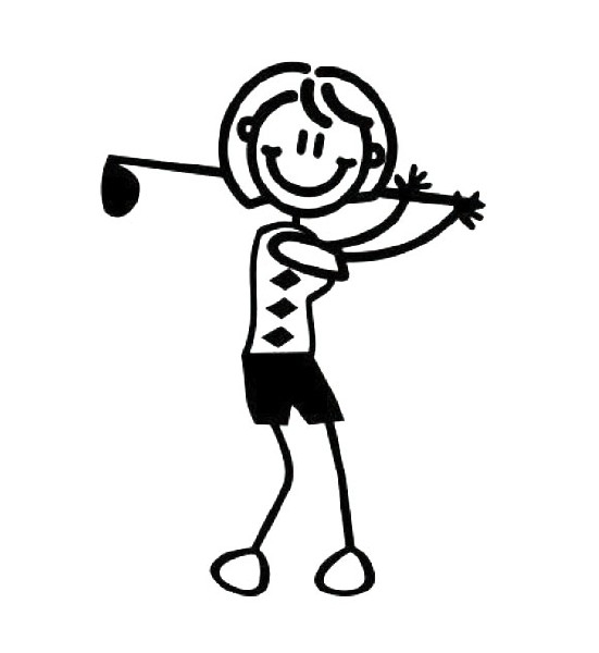 Mamma spelar golf - The sticker family - dekaler i unika karaktärer