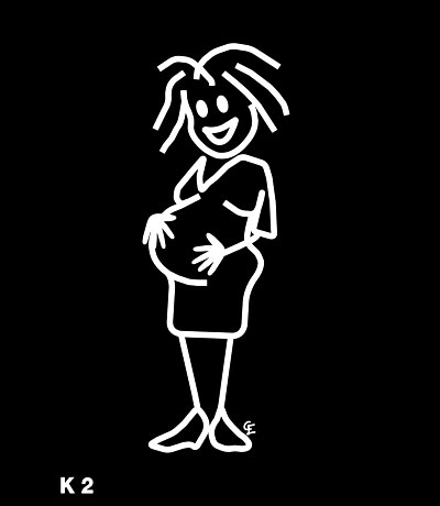 Gravid Kvinna – Funky Family – dekaler i unika karaktärer