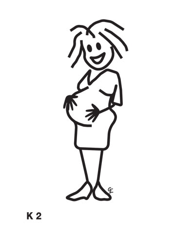 Gravid Kvinna – Funky Family – dekaler i unika karaktärer