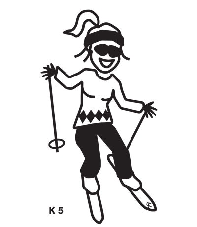 Kvinna på skidor