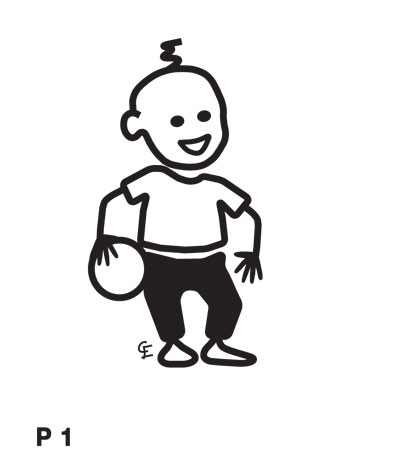 Pojke med boll – Funky Family – dekaler i unika karaktärer