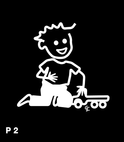 Pojke med traktor – Funky Family – dekaler i unika karaktärer