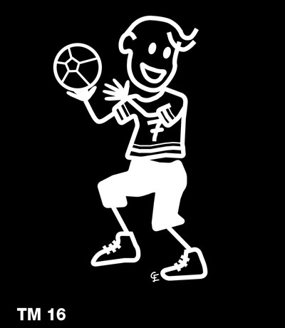 Kille som spelar handboll - Funky Family - dekaler i unika karaktärer