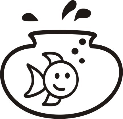 Fisk i skål - The sticker family - dekaler i unika karaktärer