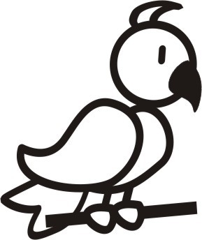 Fågel - The sticker family - dekaler i unika karaktärer