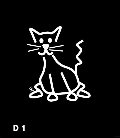 Katt - Funky Family - dekaler i unika karaktärer