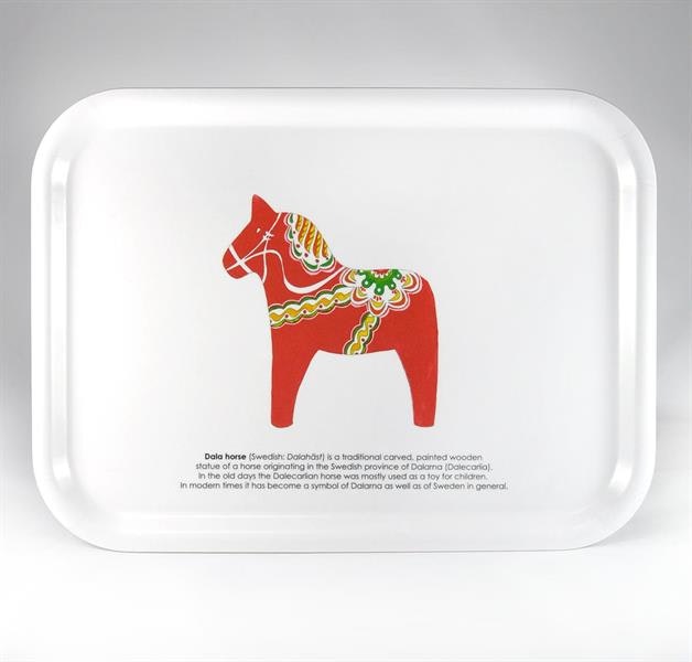 Bricka Dalahäst - perfekt som frukostbricka eller fikabricka - Dala Horse Tray