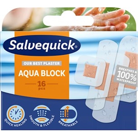 SALVEQUICK Aqua Block Family Pack 16 St