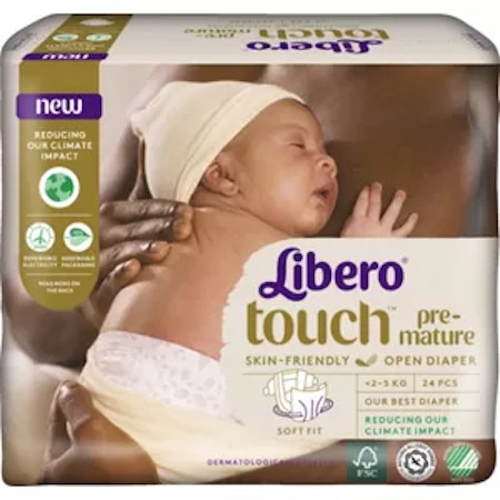 LIBERO Blöja Touch Prematur Max 2,5 kg 24 St