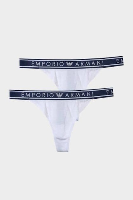 EMPORIO ARMANI Stringtrosor 2 Pack Vit