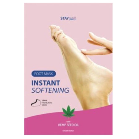STAY WELL Instant Softening Foot Mask Hemp Seed