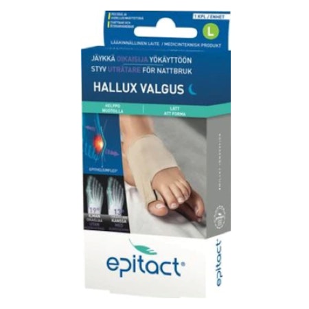 EPITACT Hallux Valgus Styv Uträtare Nattbruk L