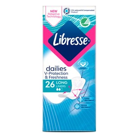 LIBRESSE Pantyliner Long 26 St