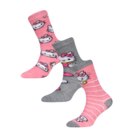 HELLO KITTY Långa Strumpor 3 Pack