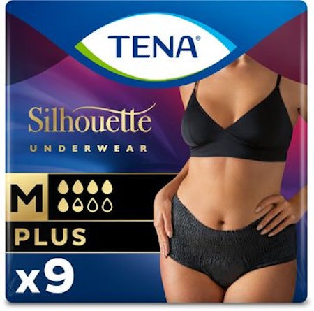 TENA Silhouette Slim Plus Svart M 9 St