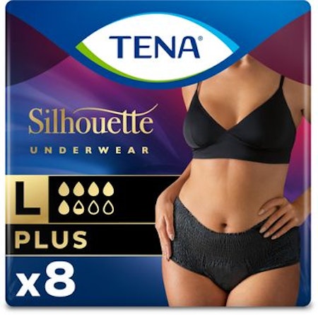 TENA Silhouette Plus Svart L 8 St