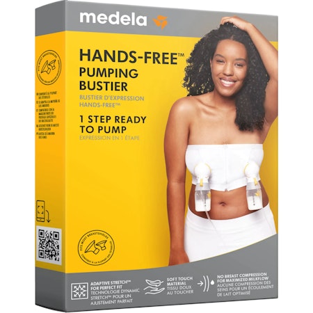 MEDELA Handsfree Pumpbustier L Vit 1 Pack