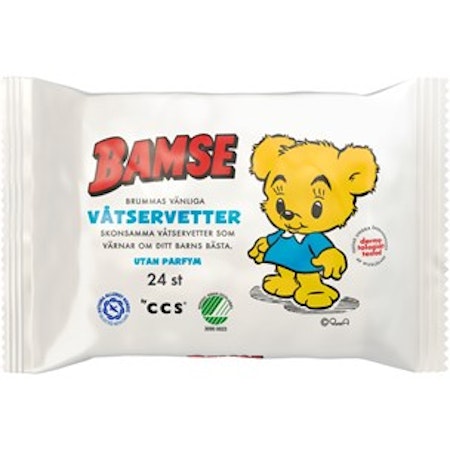 BAMSE Brummas Vänliga Våtservetter 24 st