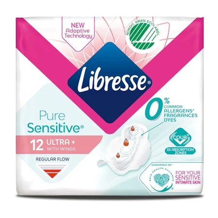 LIBRESSE Pure Sensitive Ultra+Wing12 St
