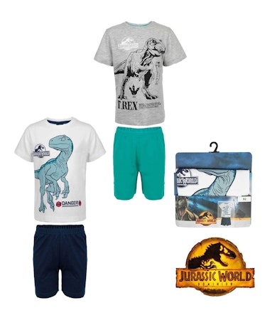 Pyjamas Kortärmad Med Shorts JURASSIC WORLD 1 Pack