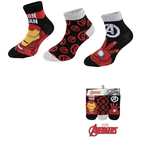 MARVEL AVENGERS Låga Strumpor 3 par