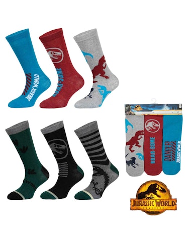 Långa Strumpor JURASSIC WORLD 3 Pack