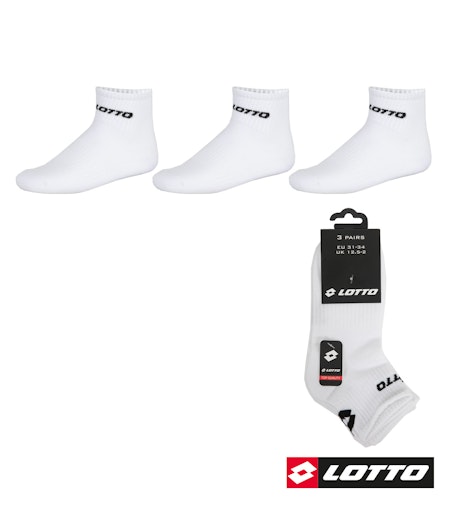 Låga Strumpor LOTTO 3 Pack Vit
