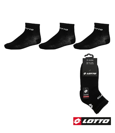 Låga Strumpor LOTTO 3 Pack Svart