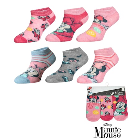 Disney Minnie Mouse Låga Strumpor 3 Pack