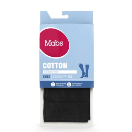 MABS Cotton Knee Svart XXL 1 Par