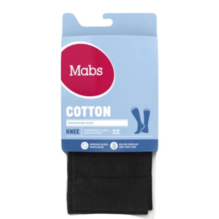 MABS Cotton Knee Wide Svart XL 1 Par