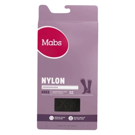 MABS Nylon Knee Design Black S 1 Par