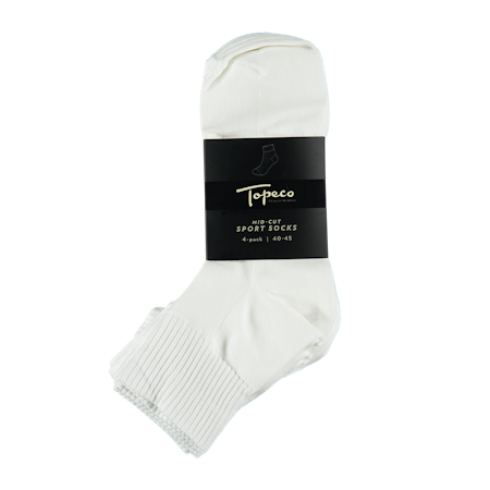 Sport Socks Mid-Cut TOPECO 4 Par