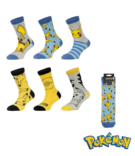 POKEMON Strumpor 6 Par Mix