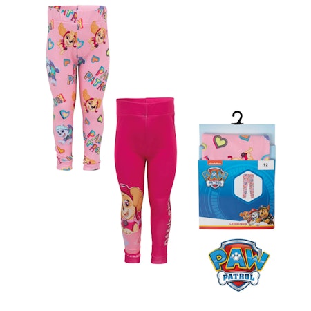 Leggings PAW PATROL 2 Pack Rosa/Ljusröd