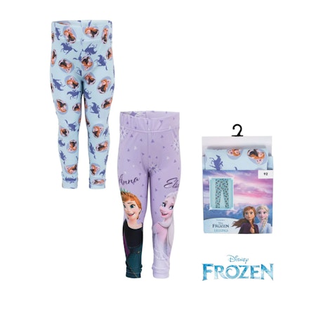 Leggings FROZEN 2 Pack Ljusblå / Lila