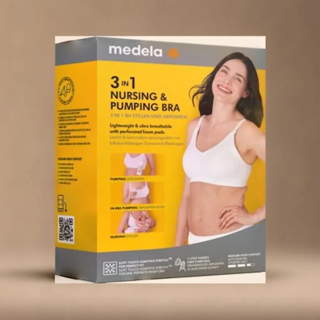 MEDELA 3-i-1 Amnings &  Pumpnings-Bh M Vit 1 Pack