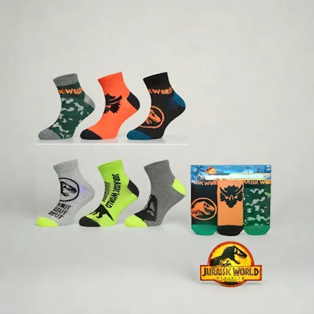 JURASSIC WORLD Låga Socks 3 Pack