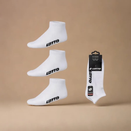 LOTTO Sneaker Strumpor 3 Pack Vit