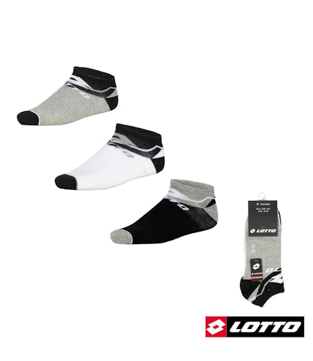 LOTTO Sneaker Strumpor 3 Pack Grå