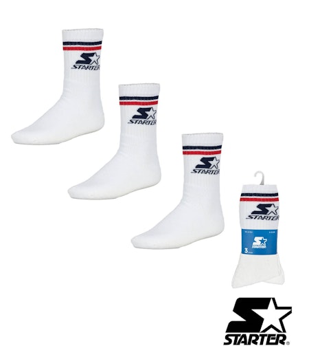 STARTER Tennis Strumpor Vit 3 Pack