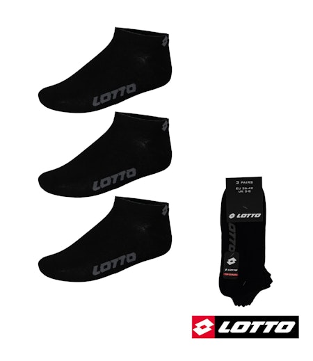 LOTTO Sneakerstrumpor Svart 3 Par